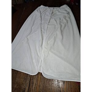 New Canyon Rose Off White Elastic Top Soft Fleece Terry Spa Wrap 33"